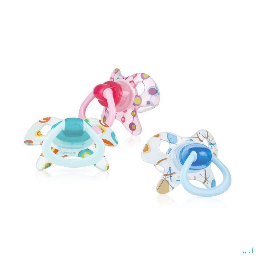Nuby Geoac Orthodontische Fopspeen - 0-6m  -  New Valmar