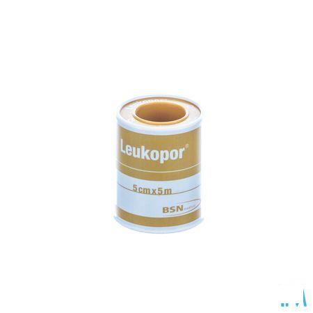 Leukopor Deksel Kleefpleist. 5,00cmx5,0m 1 0247400