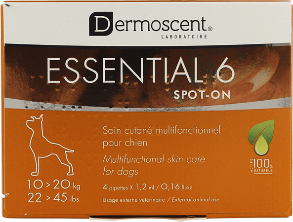 Essential 6 Spot-on Hond 10-20kg et 4x1,2 ml 