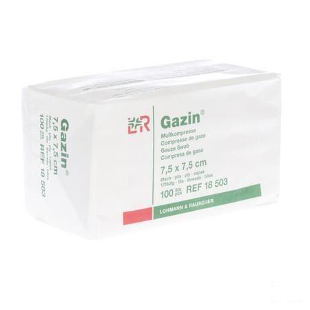 Gazin Kompres Niet steriel 8p 7,5x 7,5cm 100 18503  -  Lohmann & Rauscher