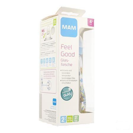 Mam Zuigfles Glas Feel Good 260 ml Jongen