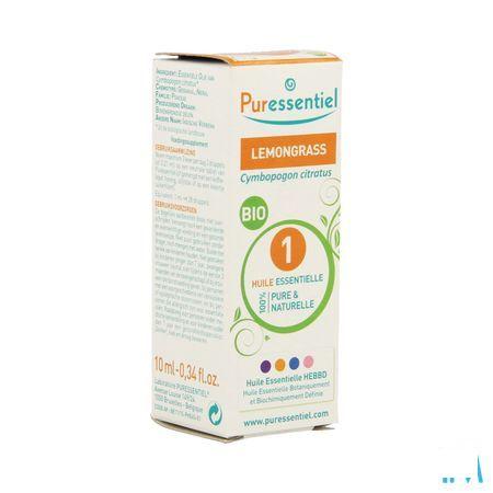 Puressentiel Eo Lemongrass Bio Essentiele Olie 10 ml  -  Puressentiel