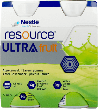 Resource Ultra Fruit Appelsmaak 4X200 ml
