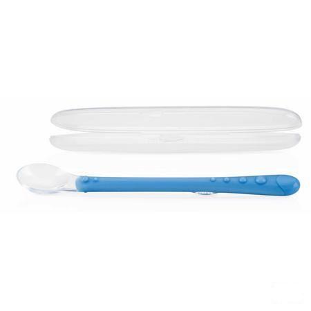 Nuby Zachte Voedingslepel Silicone Blauw 6m +   -  New Valmar