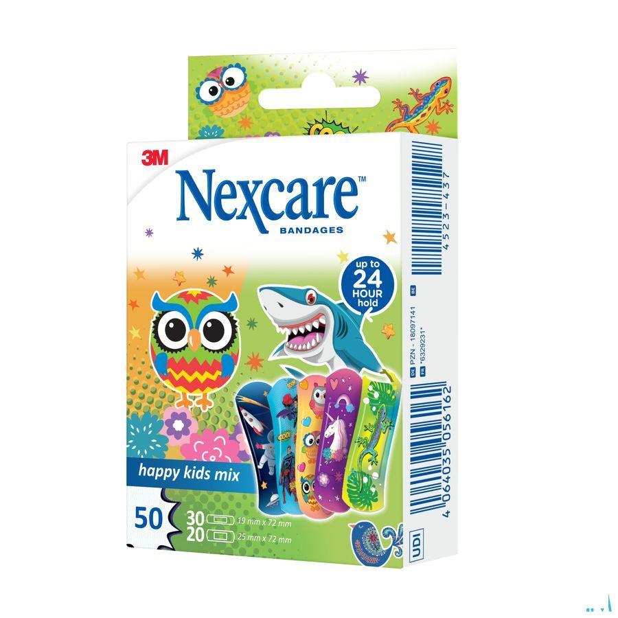 Nexcare 3M Happy Kids Mix Pansement 50 N3-50-2P