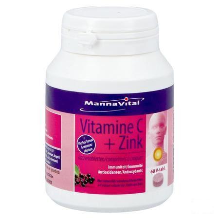 Mannavital Vitamine C + Zink Kauwtabl 60