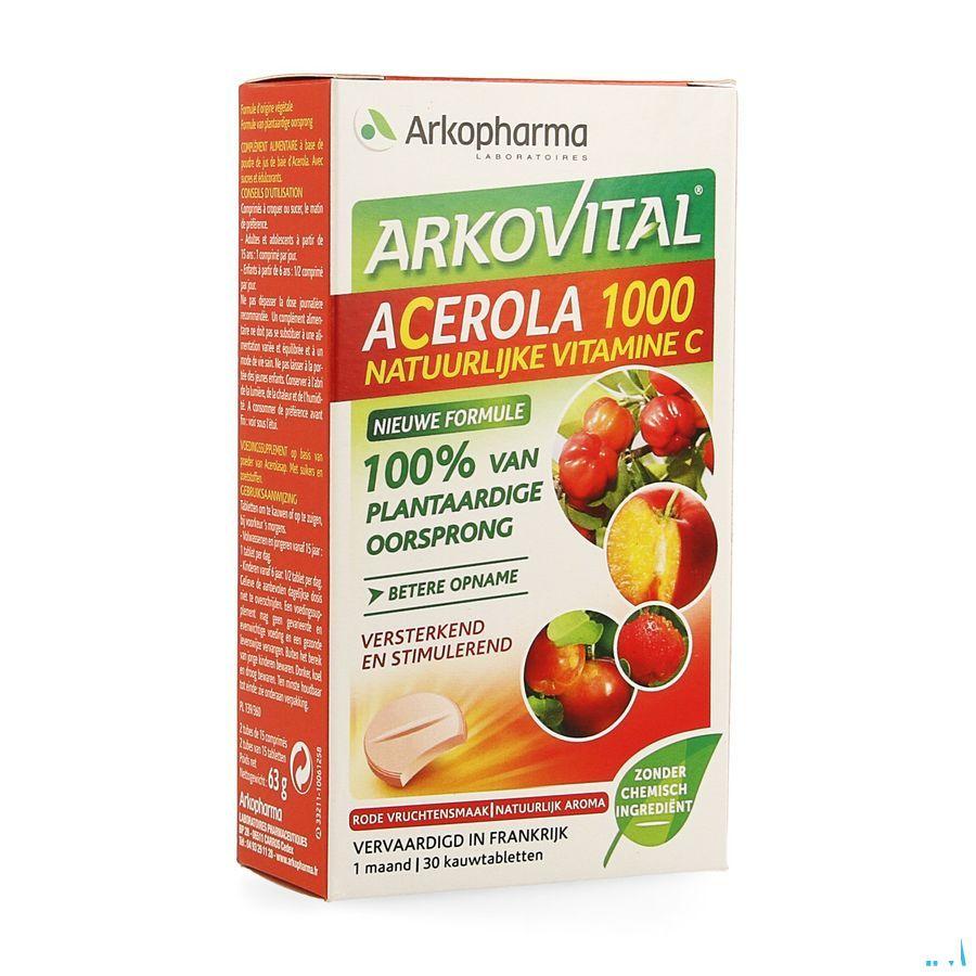 Arkovital Acerola 1000 Tabletten 30 + 1 Tube 15 Comp  -  Arkopharma
