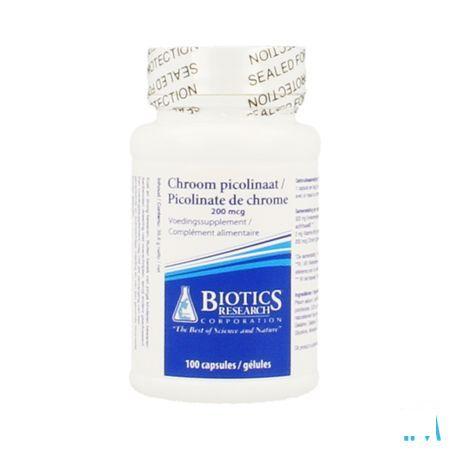 Biotics Chroom Picolinaat 200mcg 100 gélules  -  Energetica Natura