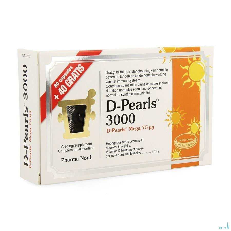 D-pearls 3000 Capsule 80 + Capsule 40 Pack  -  Pharma Nord