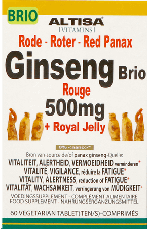 Altisa Ginseng Rood Brio 500Mg Comp 60
