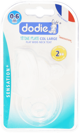Dodie Tetine Plate Col Large Sil. Debit 2 0-6m