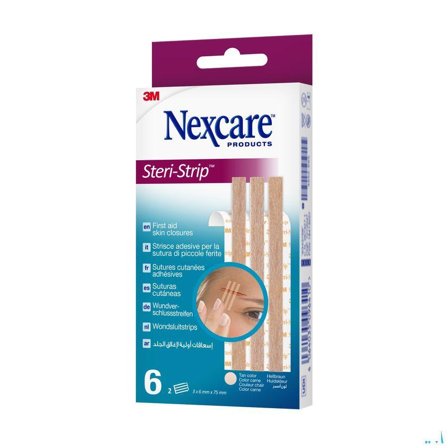 Nexcare 3M Steri-Strip Wondsluit. Beige 6mm x 75mm 6