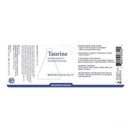 Biotics Taurine 100 capsules  -  Energetica Natura