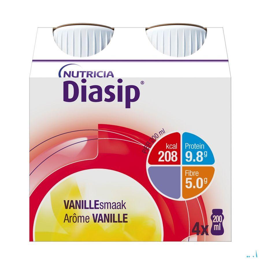 Diasip Vanille Fles 4X200 ml  -  Nutricia