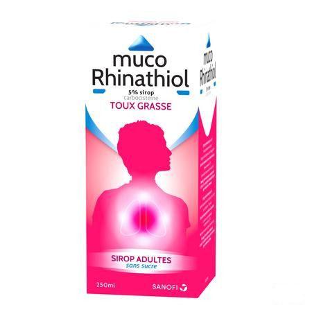 Muco Rhinathiol 5% Siroop Ad zonder suiker 250 ml