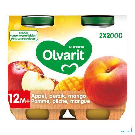 Olvarit Appel Perzik Mango 2x200 gr 12m56  -  Nutricia