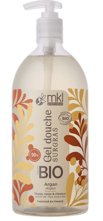 Mkl Gel Douche Bio Argan Fl Pompe 1L