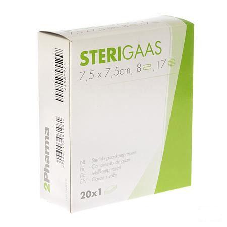 Sterigaas Kompres Steriel 8l 7,5x 7,5cm 20x1