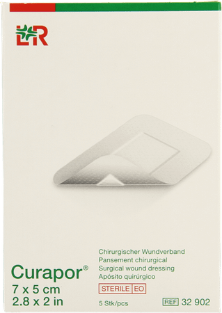 Curapor Verband Chirurg. Steriel 7cmx 5cm 5 32902  -  Lohmann & Rauscher
