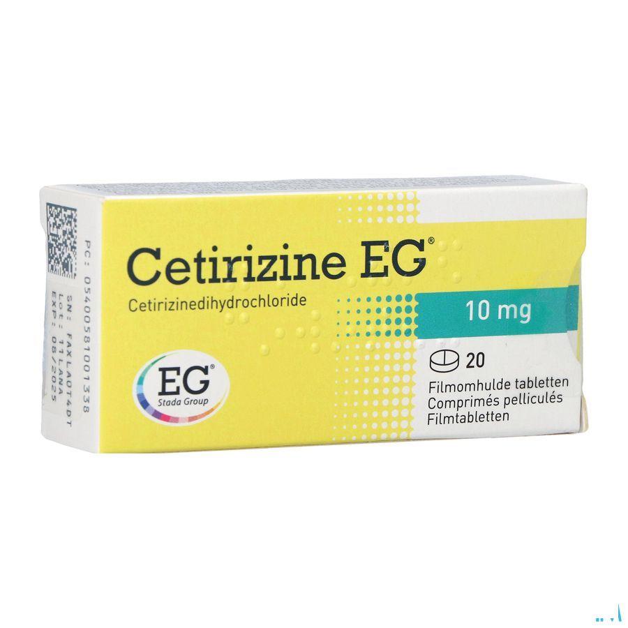 Cetirizine EG Comprimes 20 X 10 mg  -  EG
