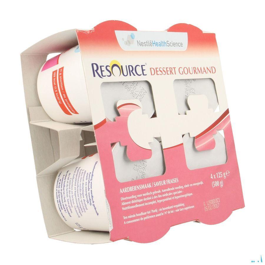 Resource Dessert Gourmand Aardbei 4x125 gr 12311130  -  Nestle