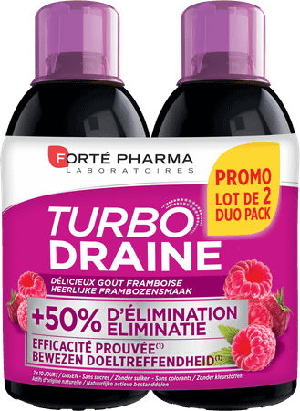 Turbodraine Framboos Duo 2x500 ml  -  Forte Pharma