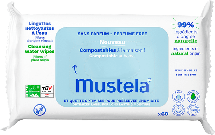 Mustela Reinigende Doekjes Water Z/Parfum 60