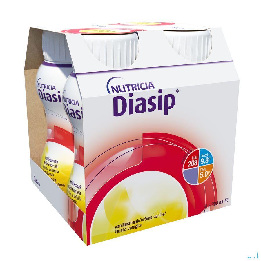 Diasip Vanille Fles 4X200 ml  -  Nutricia