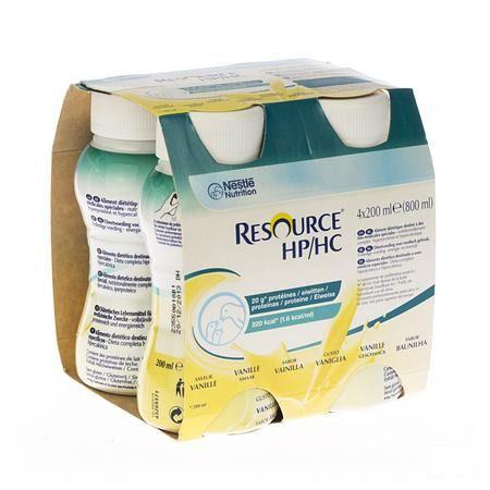 Resource Hp Hc Vanille Bouteille 4x200 ml  -  Nestle