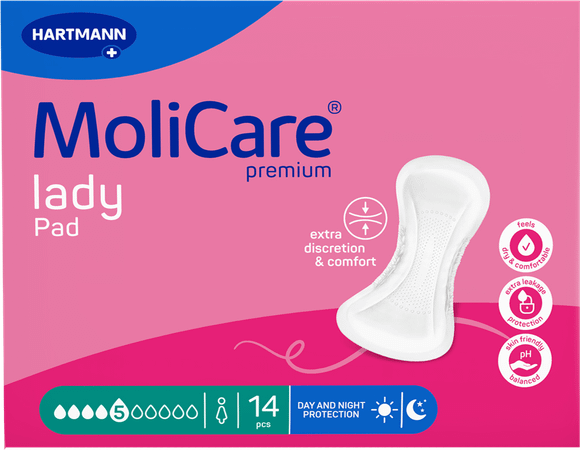 Molicare Premium Lady Pad 5 Drops 43X16cm 14