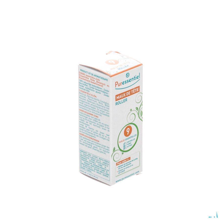 Puressentiel Roller Hoofdpijn 9 Essentiele Olie 5 ml  -  Puressentiel