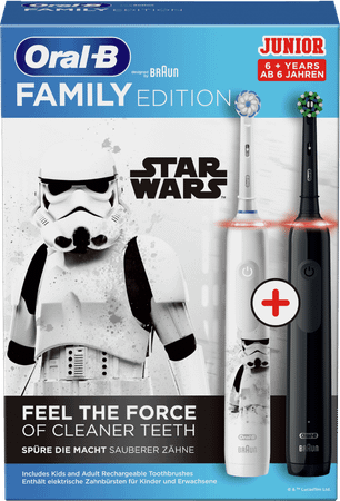 Oral-B Family Pro3 3000 Black+Junior 6+ Star Wars