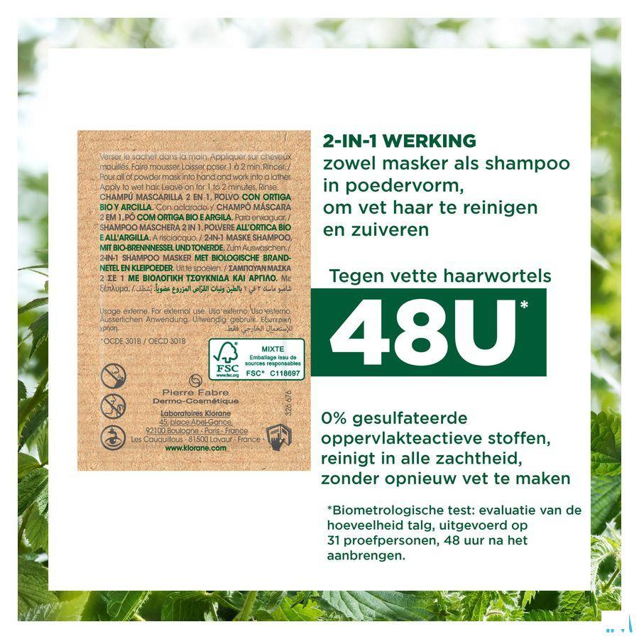 Klorane Capilaire Masker Reinigend Brandnetel 8X3G