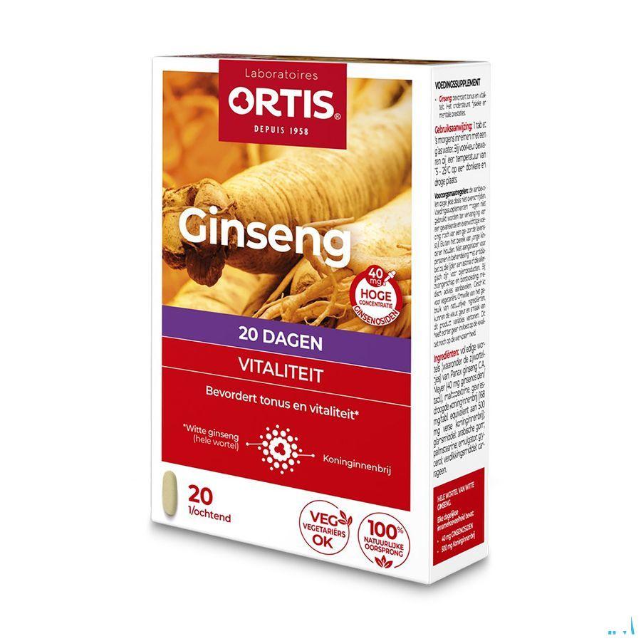 Ortis Vitalite Ginseng 20 Comp 20  -  Ortis