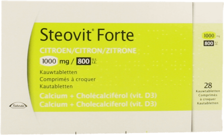 Steovit Forte 1000 mg/800IEKauwtabletten 28