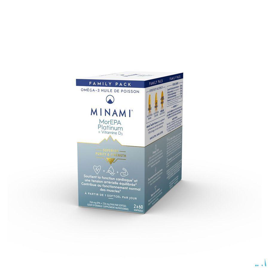 Minami Morepa Sf Platinum + vit D3 1000iu Capsule 2x60  -  Nestle