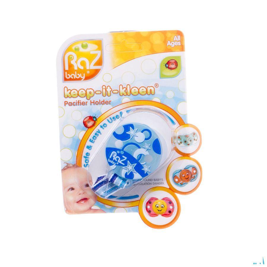 Raz Baby Keep It Clean Fopspeenhouder Blauw  -  Solidpharma