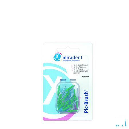 Miradent Pic-brush Brossette Vert 12  -  Eureka Pharma