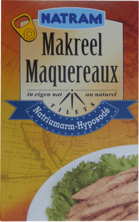 Natram Filets Maquereaux Naturel 125 gr  -  Revogan