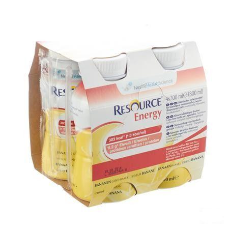 Resource Energy Drink Banaan 4x200 ml  -  Nestle
