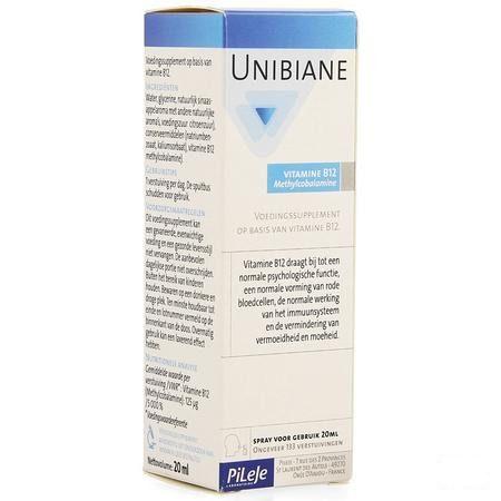 Unibiane Vitamine B12 Flacon Pompe 20 ml  -  Pileje