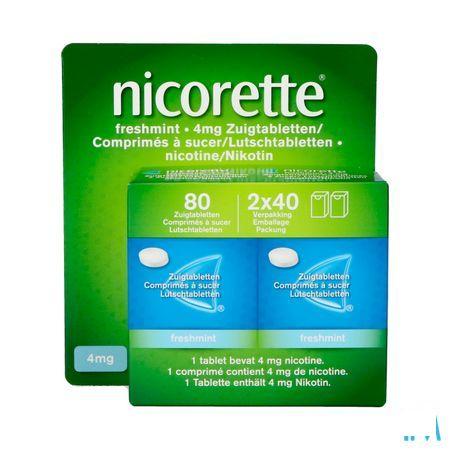 Nicorette Freshmint 4Mg Zuigtabl Z/Suiker 80