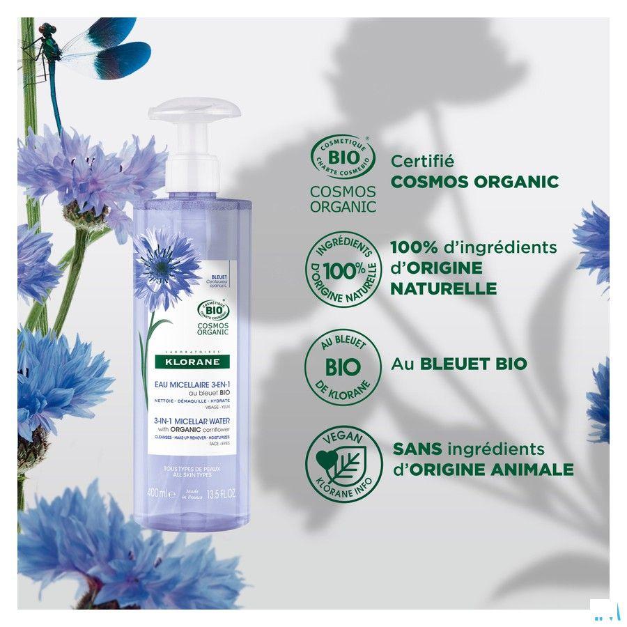 Klorane Visage Bleuet Eau Micellaire Bio 400 ml