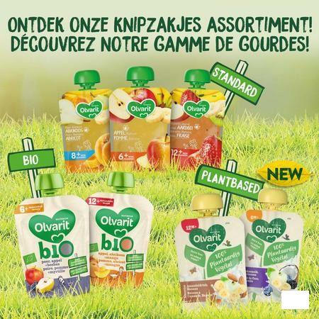 Olvarit Bio Peer Appel Bosbes 6M 90G  -  Nutricia