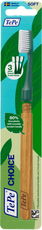 Tepe Choice Regular Soft Groen Tandenborstel+3Kop.