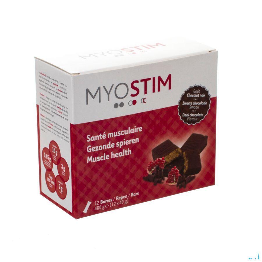 Myostim Proteinereep Donkere Chocolade 12  -  Procell