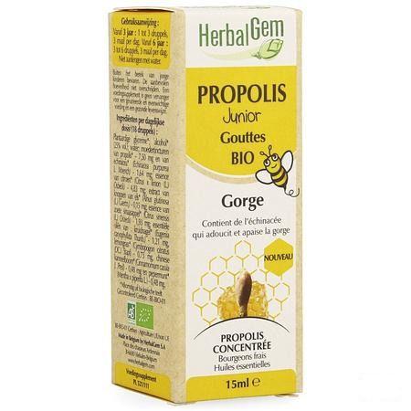 Herbalgem Propolis Junior Bio Fl Gutt 15 ml  -  Herbalgem