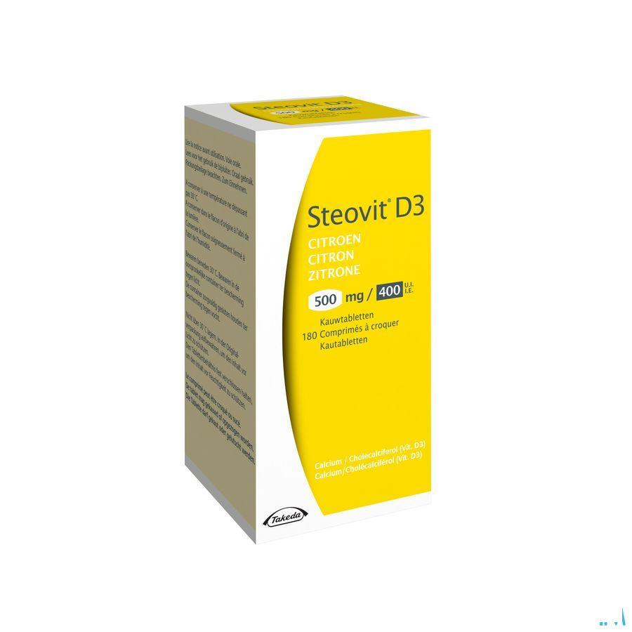 Steovit D3 Citroen 500 mg/400Ie Kauwtabl 180 Flacon