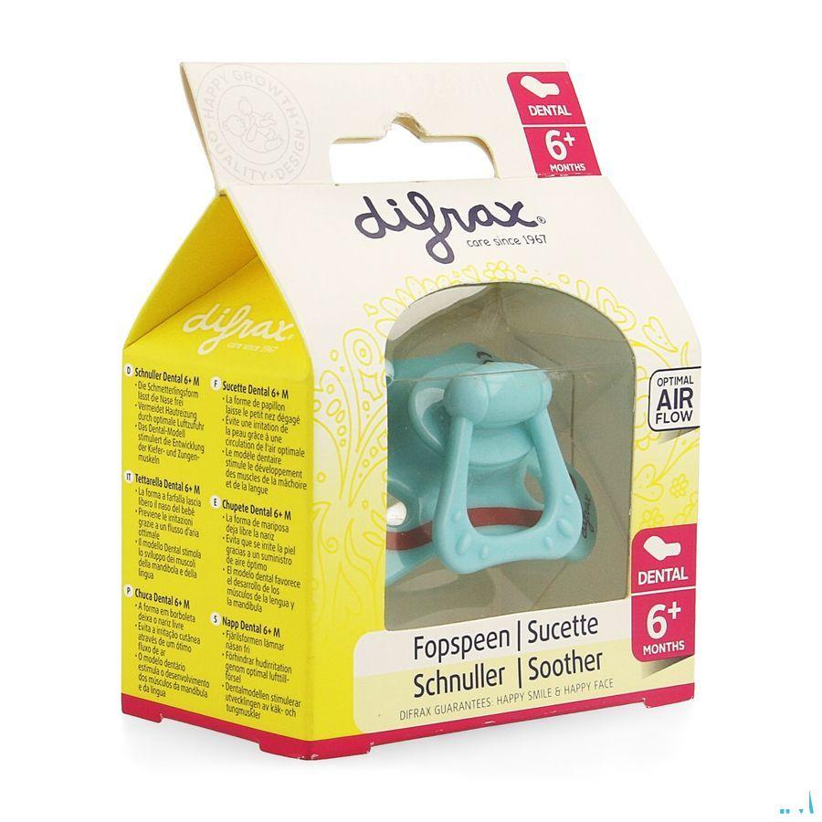 Difrax Fopspeen Sil Dental + ring + 6m 800  -  Difrax