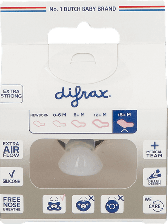 Difrax Fopspeen Sil Dental Xtr Sterk + 18m 342  -  Difrax